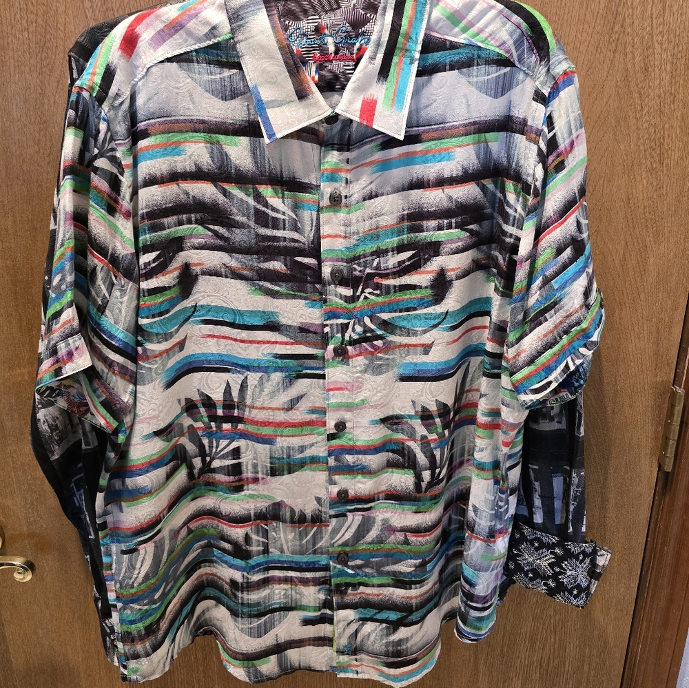 Robert Graham Vibrant Striped Shirt Jacket